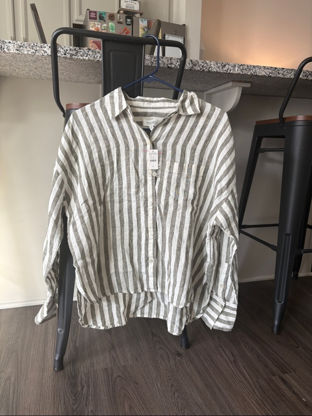 NWT Haven Well Within Striped Linen Shirt - Size Small